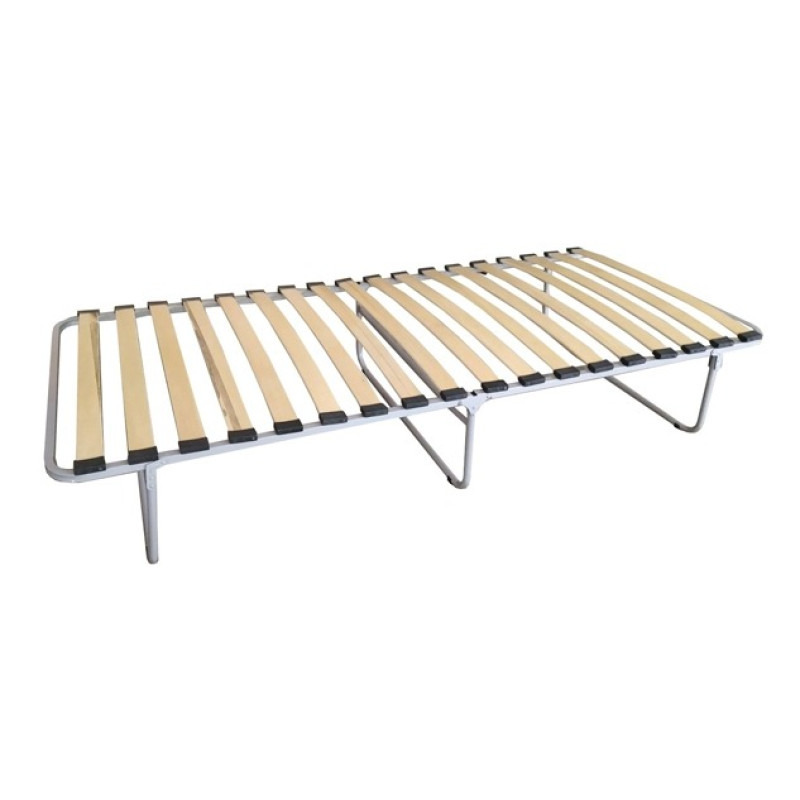 Розкладачка-ліжко з матрацом Cama Plegable 3см на ламелях зі сталевим каркасом 120кг 190x80x34см Сірий