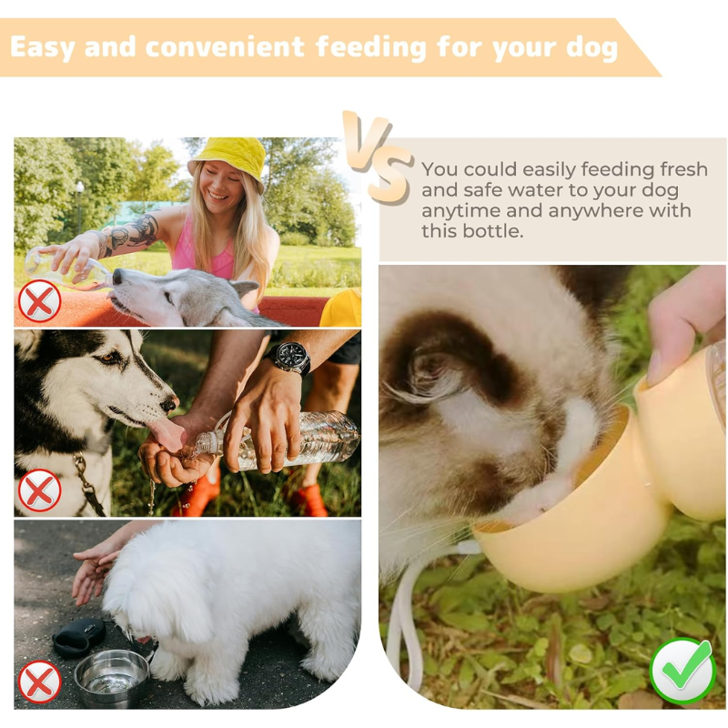 Портативная поилка-кормушка для домашних животных SM-0912 Orange