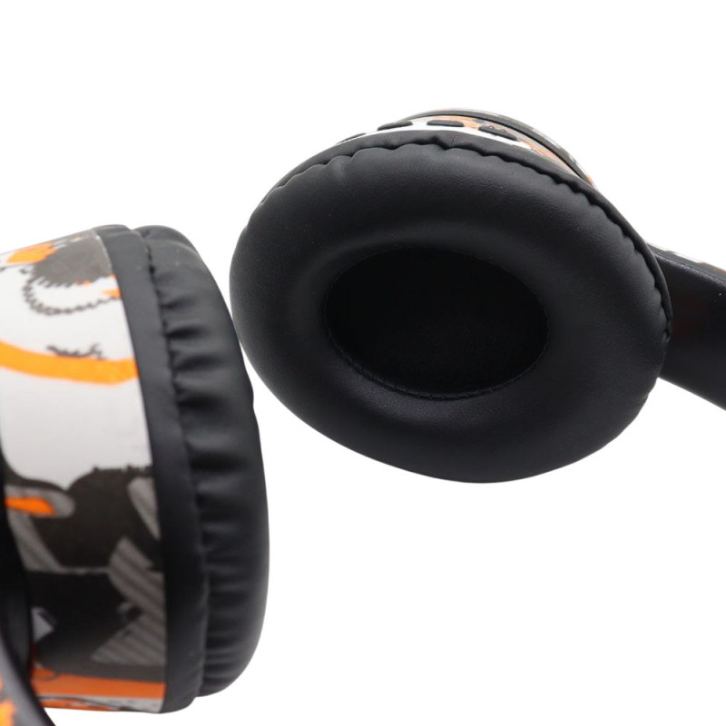 Бездротові навушники з вушками і LED-підсвіткою Loco Ears LE-1092 Orange