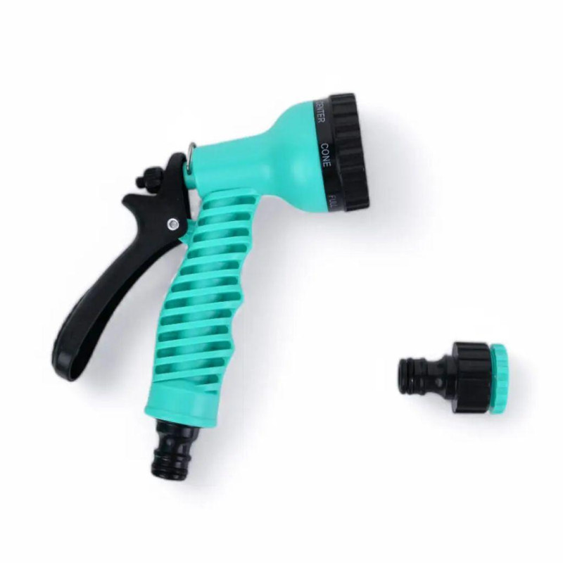 Розтяжний поливальний шланг 22,5м з розпилювачем на 7 режимів Expandable Garden Hose K-75FT Turquoise Розтяжний поливальний шланг 22,5м з розпилювачем на 7 режимів Expandable Garden Hose K-75FT Turquoise