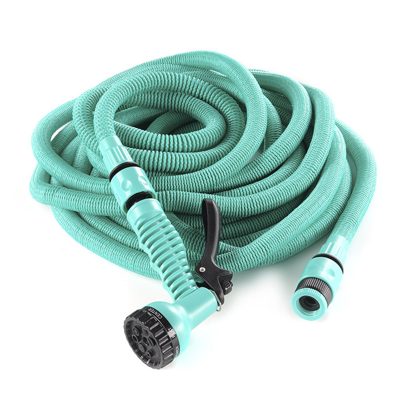 Розтяжний поливальний шланг 22,5м з розпилювачем на 7 режимів Expandable Garden Hose K-75FT Turquoise Розтяжний поливальний шланг 22,5м з розпилювачем на 7 режимів Expandable Garden Hose K-75FT Turquoise