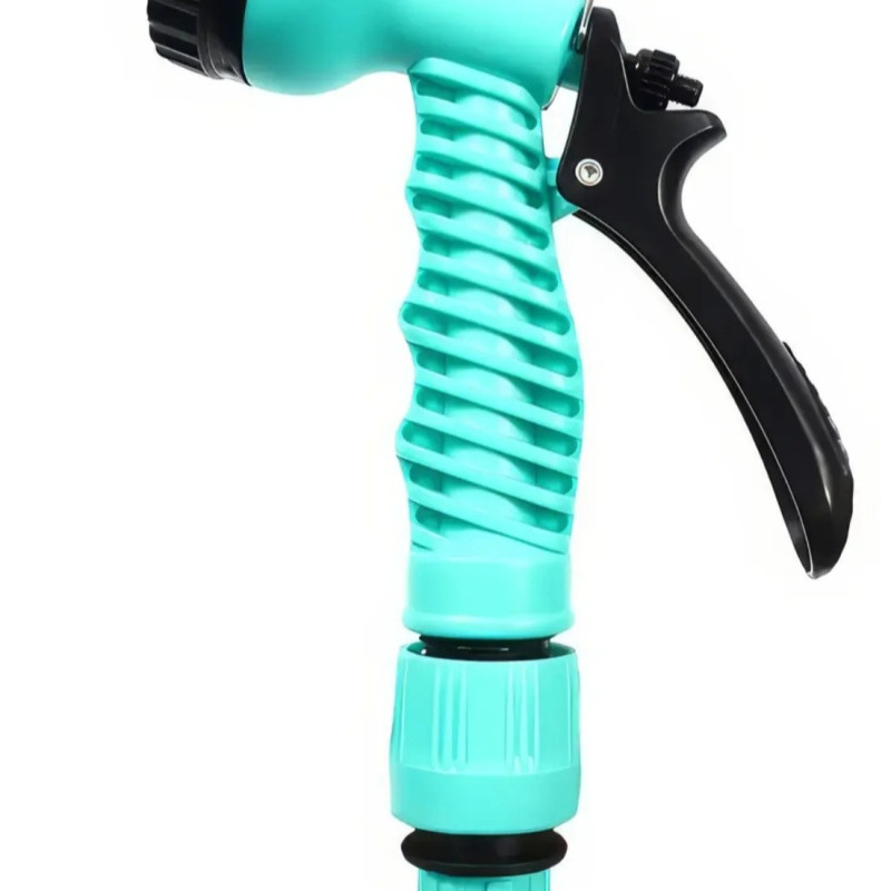 Розтяжний поливальний шланг 22,5м з розпилювачем на 7 режимів Expandable Garden Hose K-75FT Turquoise Розтяжний поливальний шланг 22,5м з розпилювачем на 7 режимів Expandable Garden Hose K-75FT Turquoise