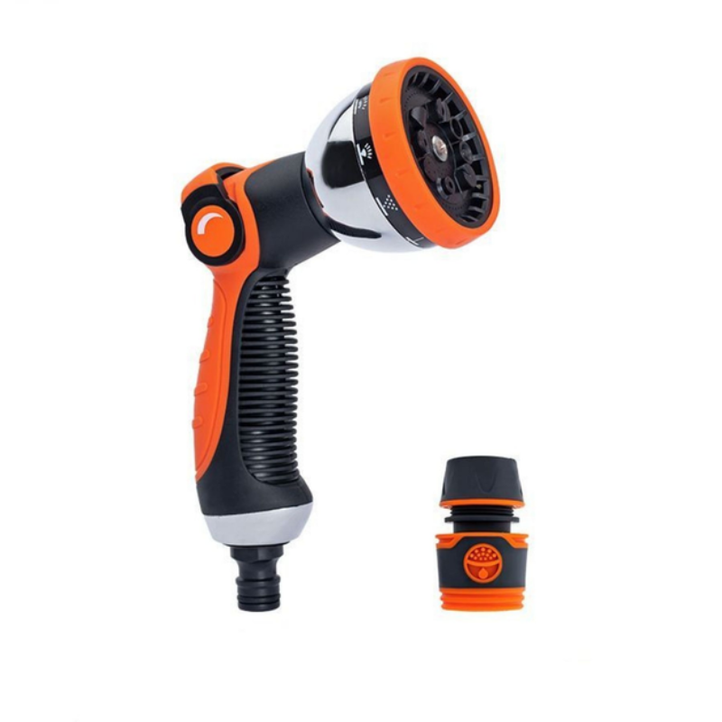 Насадка на шланг для поливу пістолет-розпилювач з 10 режимами високого тиску WATER GUN PRO 1292 Orange Насадка на шланг для поливу пістолет-розпилювач з 10 режимами високого тиску WATER GUN PRO 1292 Orange