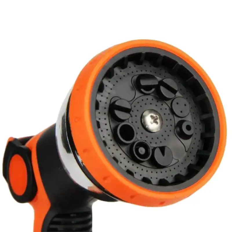 Насадка на шланг для поливу пістолет-розпилювач з 10 режимами високого тиску WATER GUN PRO 1292 Orange Насадка на шланг для поливу пістолет-розпилювач з 10 режимами високого тиску WATER GUN PRO 1292 Orange