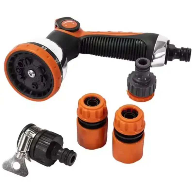 Насадка на шланг для поливу пістолет-розпилювач з 10 режимами високого тиску WATER GUN PRO 1292 Orange Насадка на шланг для поливу пістолет-розпилювач з 10 режимами високого тиску WATER GUN PRO 1292 Orange