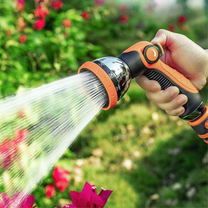 Насадка на шланг для поливу пістолет-розпилювач з 10 режимами високого тиску WATER GUN PRO 1292 Orange Насадка на шланг для поливу пістолет-розпилювач з 10 режимами високого тиску WATER GUN PRO 1292 Orange