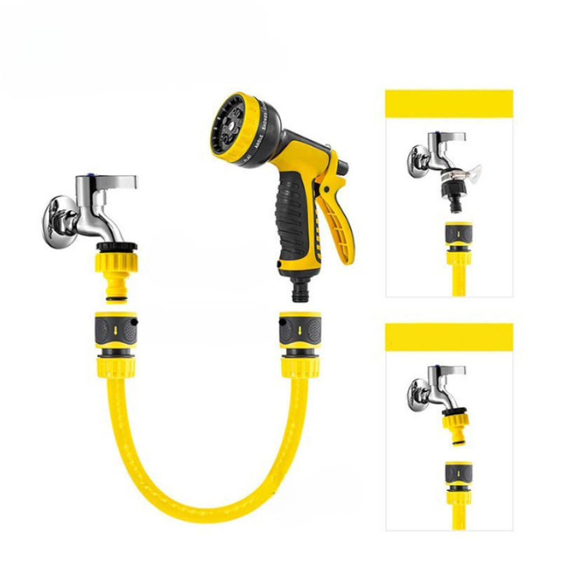 Насадка на шланг для поливу пістолет-розпилювач з 10 режимами високого тиску WATER GUN PRO 1290 Yellow Насадка на шланг для поливу пістолет-розпилювач з 10 режимами високого тиску WATER GUN PRO 1290 Yellow