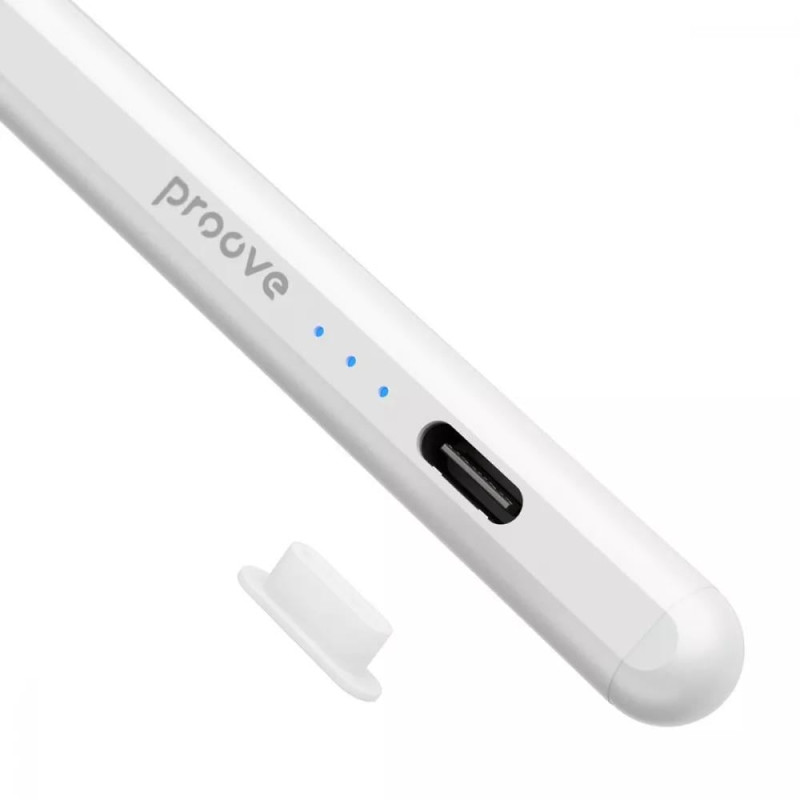 Активний стилус для телефона і планшета Apple з Type-C і до 9 годин роботи Proove Stylus Magic Wand ASP-01 Active Version White