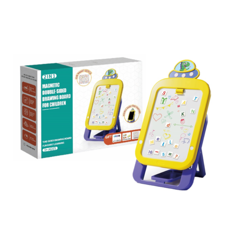 Дитяча двостороння магнітна дошка для малювання 40х30см Magic-Paint MP-7623 Yellow