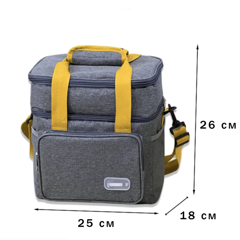 Термосумка для продуктів компактна Frio Tempo 26х25х18см 15л, водонепроникна FT-9876 Black Термосумка для продуктів компактна Frio Tempo 26х25х18см 15л, водонепроникна FT-9876 Black