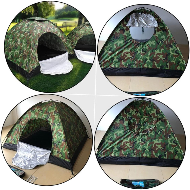 Саморозкладний намет автоматичний для кемпінгу 2-х місний 200х150х110см Green Camouflage