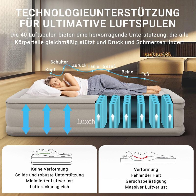 Полуторне надувне ліжко 203 x 152 x 51см, матрац із зовнішним електронасосом Intex 64164 Gray Полуторне надувне ліжко 203 x 152 x 51см, матрац із зовнішним електронасосом Intex 64164 Gray