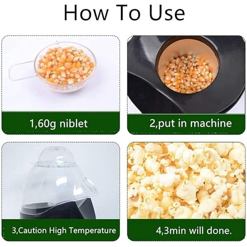 Міні апарат для приготування попкорну домашня попкорниця 1200Вт MA-6 Red