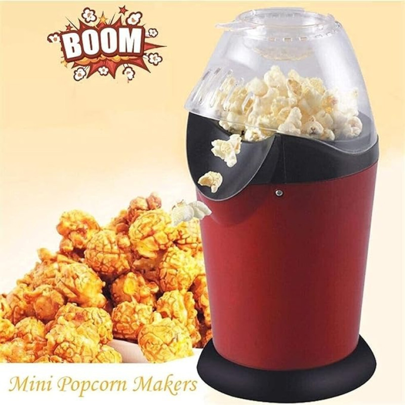Міні апарат для приготування попкорну домашня попкорниця 1200Вт MA-6 Red