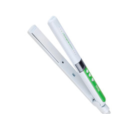 Плойка з керамічним покриттям випрямляч для волосся з дисплеєм DSP 10022 45Вт White/Green