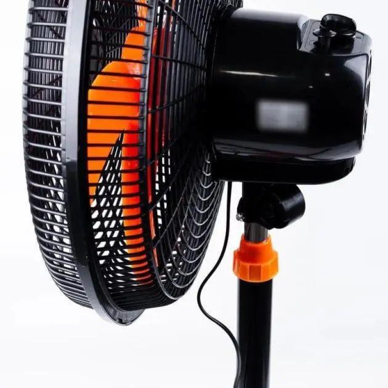 Підлоговий вентилятор побутовий із захисними ґратами, 3 швидкості 5 лопастей 65 Вт RainBerg RB-1802 Gray Підлоговий вентилятор побутовий із захисними ґратами, 3 швидкості 5 лопастей 65 Вт RainBerg RB-1802 Gray