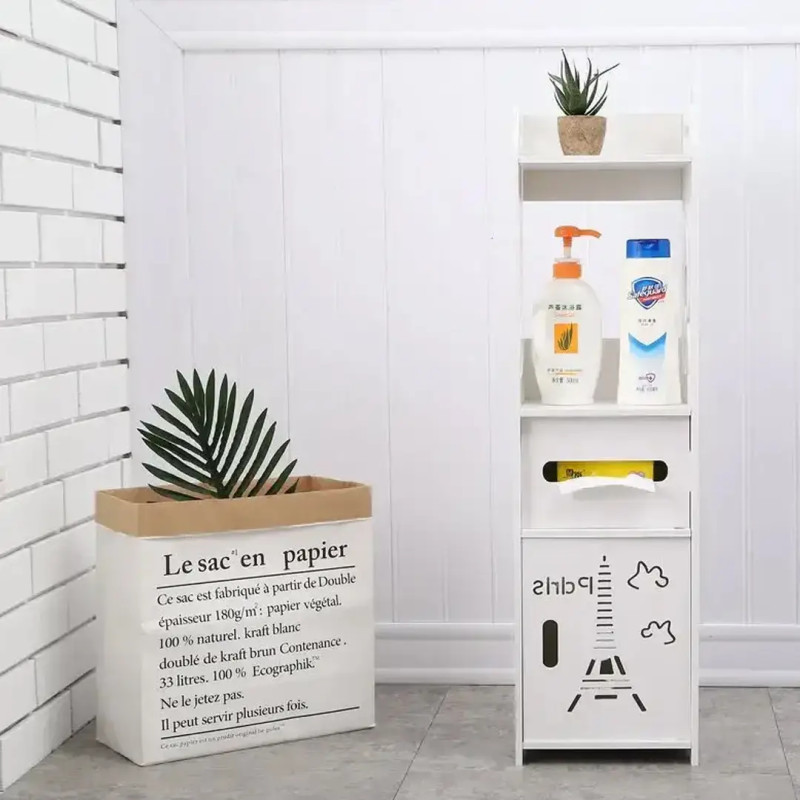 Полиця-стелаж пластикова пряма для ванної кімнати стійка до вологи 80х15х15см PK-02 White Полиця-стелаж пластикова пряма для ванної кімнати стійка до вологи 80х15х15см PK-02 White