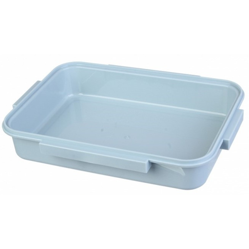 Ланч-бокс із підігрівом їжі за допомогою гарячої води сталева чаша на 4 відсіки 1500мл з підставкою для телефону MA-2000 Blue