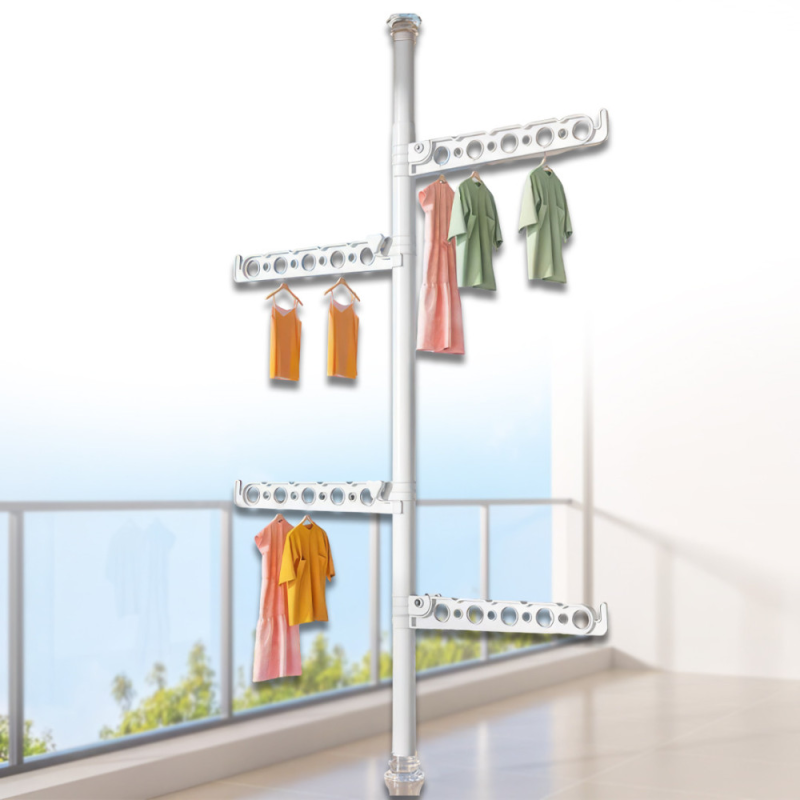 Сушарка для білизни Easy Dry вертикальна регульована від підлоги до стелі ED-1287 White