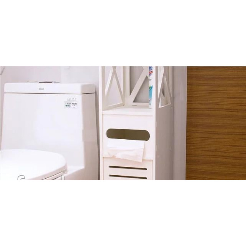 Висока пластикова полиця-стелаж на чотири яруси для ванної PK-03 120х20х20см White Висока пластикова полиця-стелаж на чотири яруси для ванної PK-03 120х20х20см White