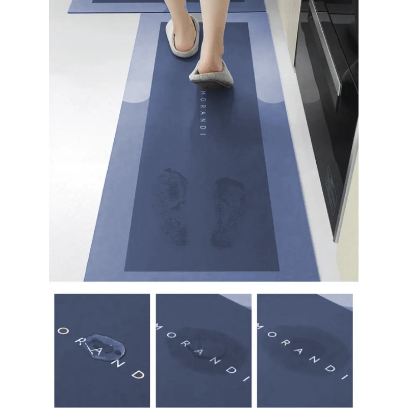 Килимок у ванну кухню вологовсмоктувальний 50*80см LY-73 Blue