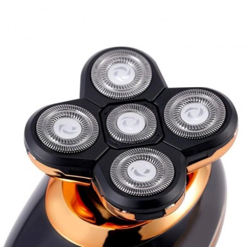 Електробритва бездротова 5в1 тример з плаваючими головками та насадками VGR V-316 5Вт Black/Bronze Електробритва бездротова 5в1 тример з плаваючими головками та насадками VGR V-316 5Вт Black/Bronze