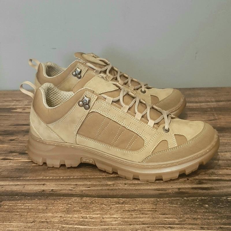 Кросівки тактичні чоловічі Light Tactic шкіряні демісезонні 40 розмір 26 см з адаптивними устілками Пегас Коричневий