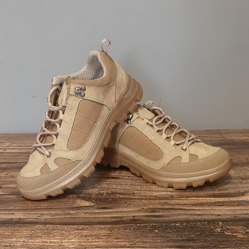 Кросівки тактичні чоловічі Light Tactic шкіряні демісезонні 40 розмір 26 см з адаптивними устілками Пегас Коричневий