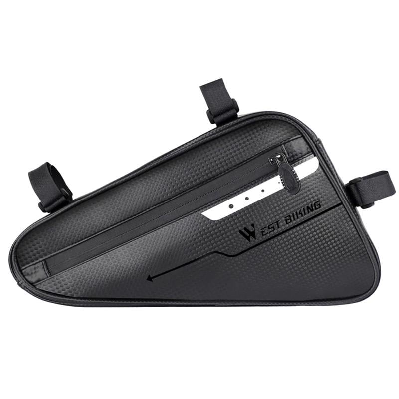 Сумка трикутна велосипедна водонепроникна велосипедна водонепроникна під раму West Biking PRO 1299 Black