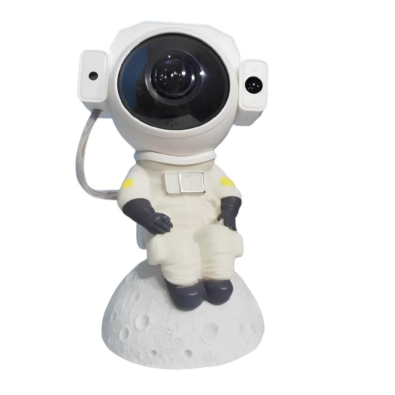Ночник проектор Космонавт на місяці з підсвічуванням і пультом дистанційного керування 9 режимів світіння XD-20 White