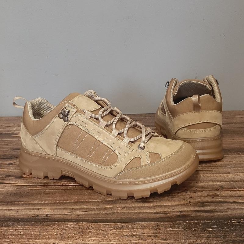 Кросівки тактичні чоловічі Light Tactic шкіряні демісезонні 40 розмір 26 см з адаптивними устілками Пегас Коричневий