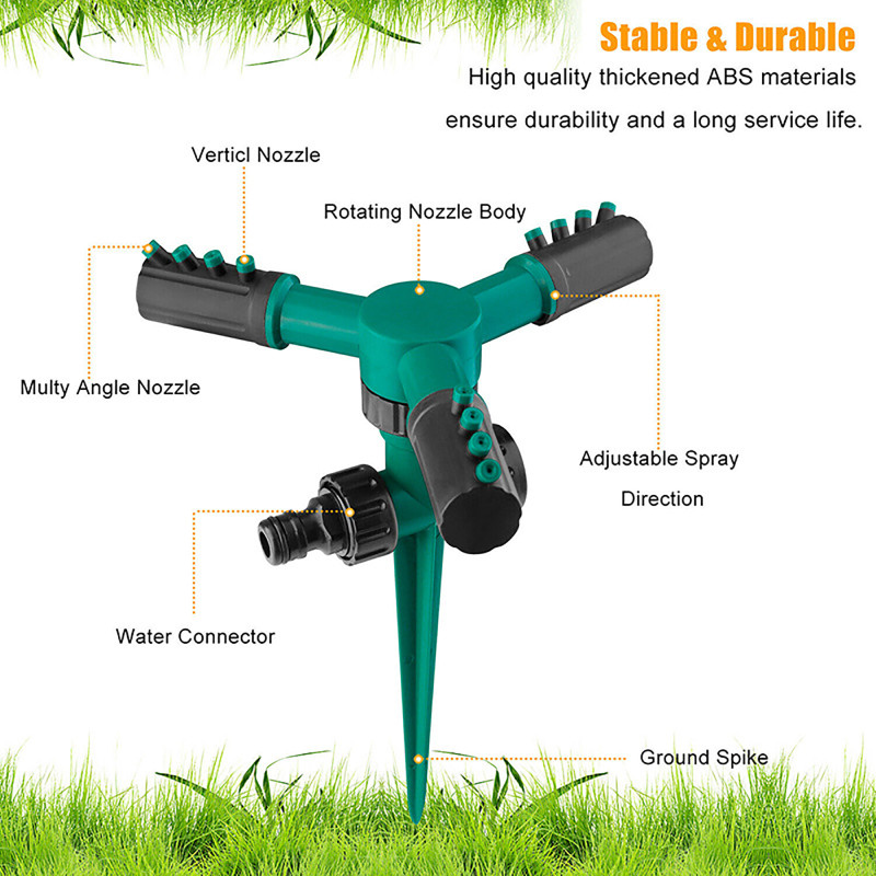 Розпилювач для газону з інсталяційним шипом і автоматичною головкою, що обертається Best Garden BG-8975 Green