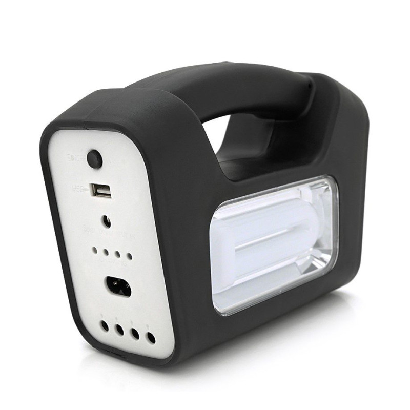 Ліхтар-прожектор на сонячній батареї з PowerBank з 3 лампочками GDLITE GD-3 Black