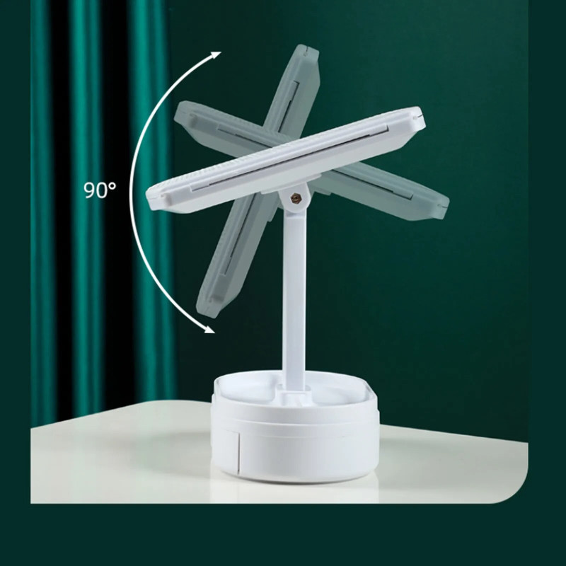 Потрійне дзеркало для макіяжу акумуляторне сенсорне з LED підсвічуванням і скринькою Beauty Mirror BM-0915 White Потрійне дзеркало для макіяжу акумуляторне сенсорне з LED підсвічуванням і скринькою Beauty Mirror BM-0915 White