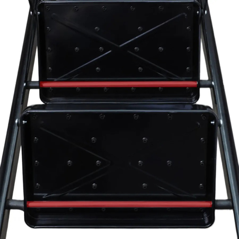 Драбина на 3 щаблі складні міцні сходи до 150кг Red