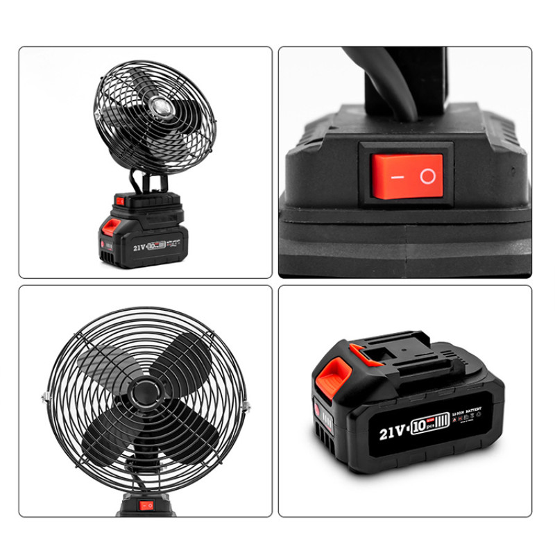 Портативний вентилятор з 2 акумуляторами 21V та автореверсом Free Cold FC-1298 Black Портативний вентилятор з 2 акумуляторами 21V та автореверсом Free Cold FC-1298 Black