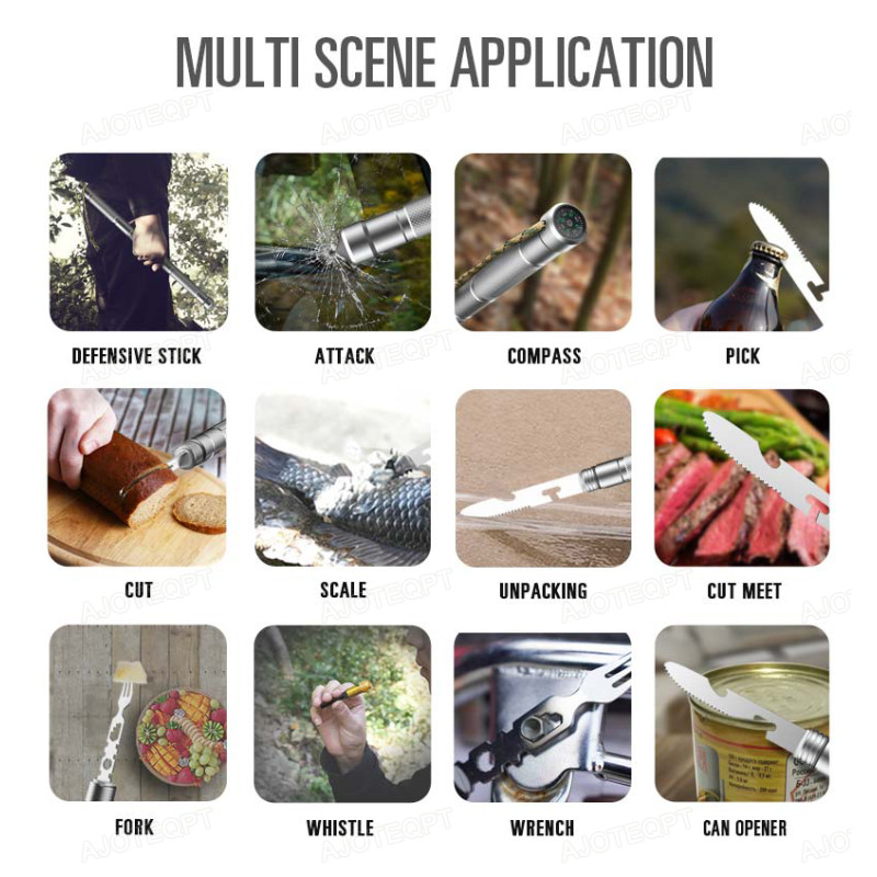 Туристичний похідний набір із 7 інструментів YUANTOOSE G01-2 Silver