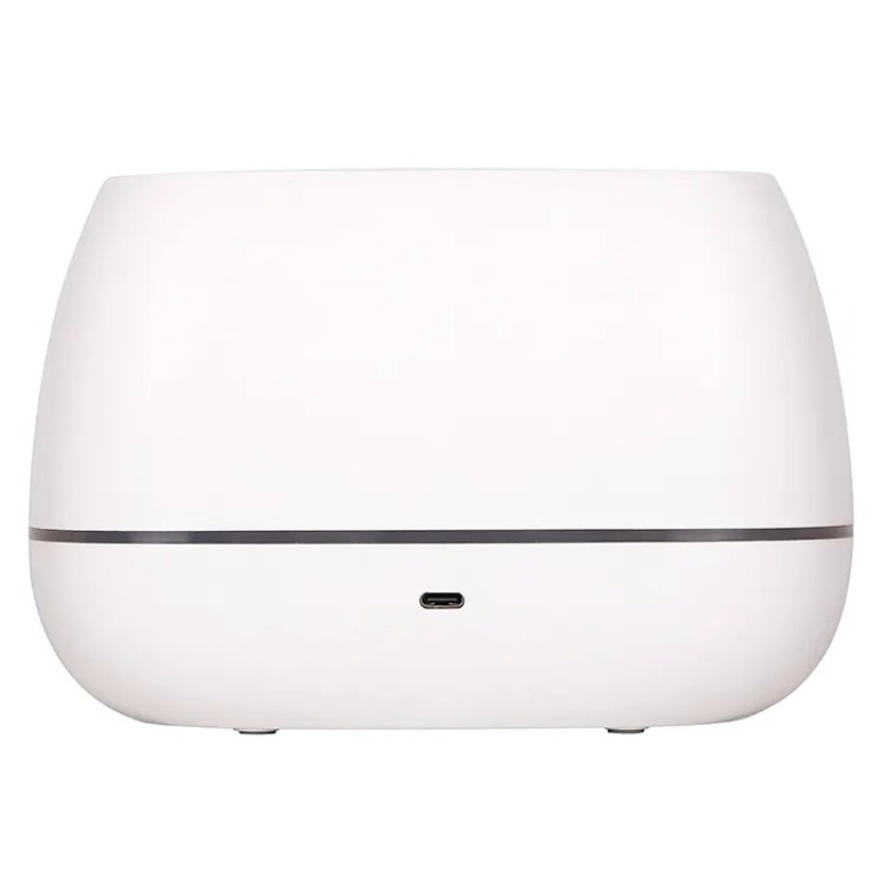 Ультразвуковий зволожувач повітря 200мл з ефектом полум'я RGB LED 7 кольорів 6Вт White