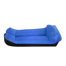 Надувний диван 185×70×52 см, вуличний гамак-шезлонг мішок, лежак для відпочинку на природі й пікніку Lamzak Blue