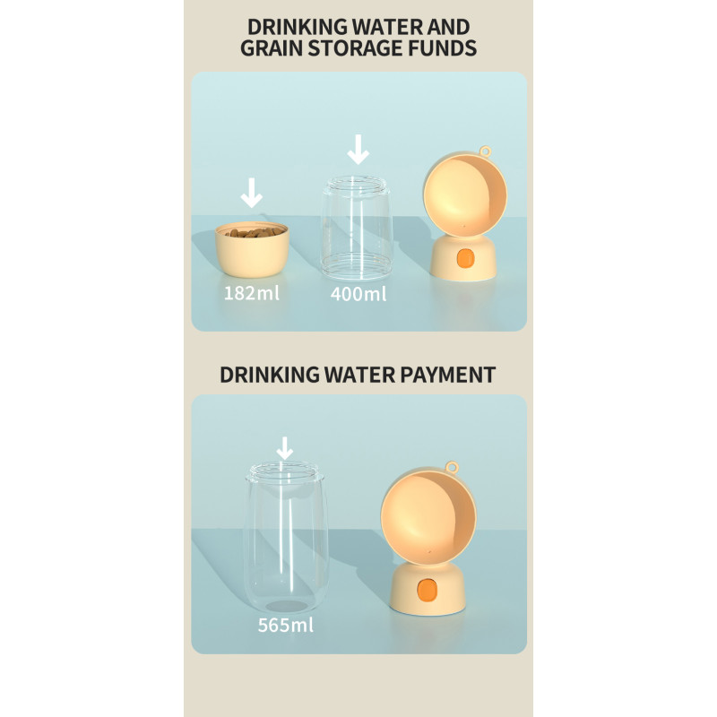 Портативная поилка-кормушка для домашних животных SM-0912 Orange