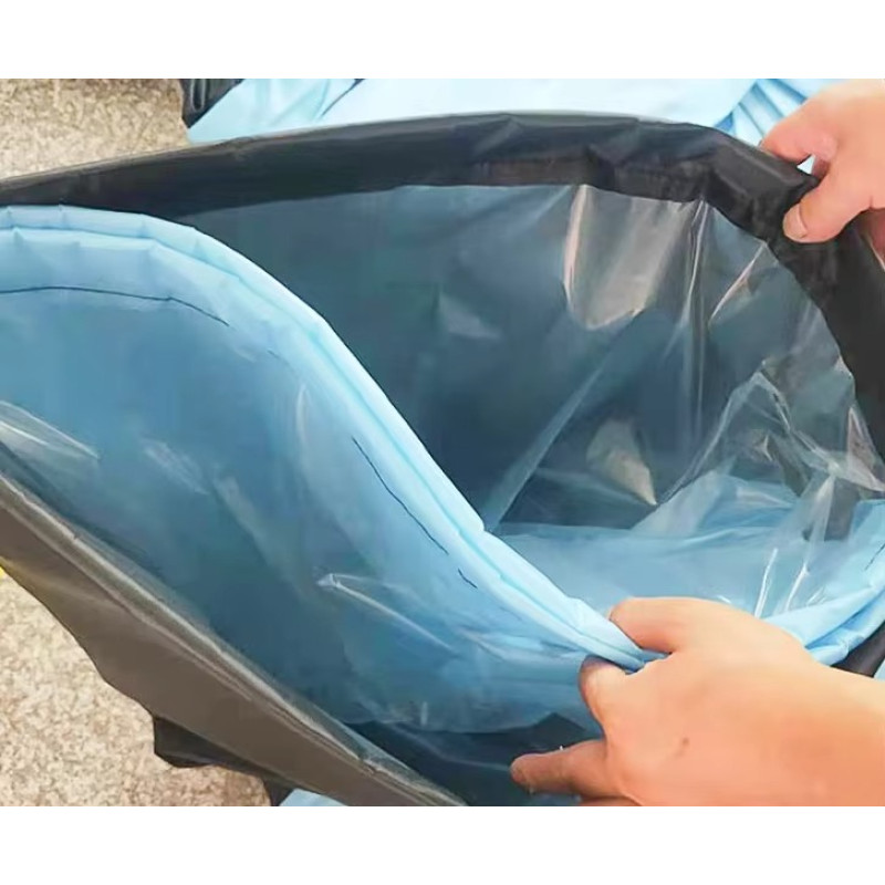 Надувний диван 185×70×52 см, вуличний гамак-шезлонг мішок, лежак для відпочинку на природі й пікніку Lamzak Blue