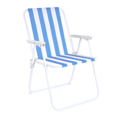 Стілець складаний 76X50X51 cм. метал+тканина для дачі та пікніка EC-0988 Blue