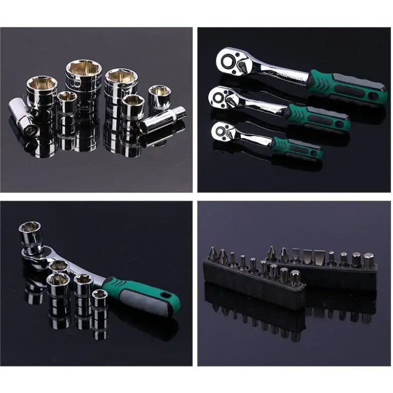 Набір інструментів із 172 предметів Repair Tool хромованадієва сталь для ремонту та обслуговування в пластиковому кейсі Green