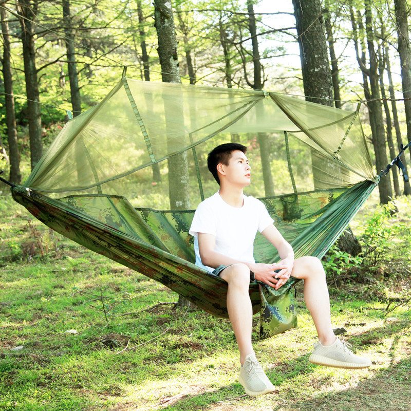 Гамак туристичний Easy Camping з москітною сіткою до 300кг EC-9812 Green Гамак туристичний Easy Camping з москітною сіткою до 300кг EC-9812 Green