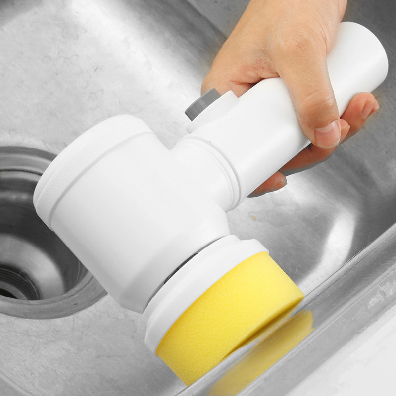 Електрична щітка для миття та різних поверхонь акумуляторна з насадками White