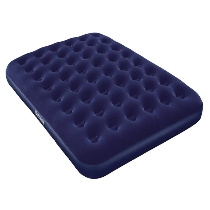 Надувний матрац двомісний ПВХ з велюровим покриттям до 150кг Bestway 67002 191x137x22см Blue