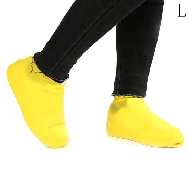 Силіконові чохли бахіли для взуття від дощу та бруду всесезонні розмір L 41-45 Yellow