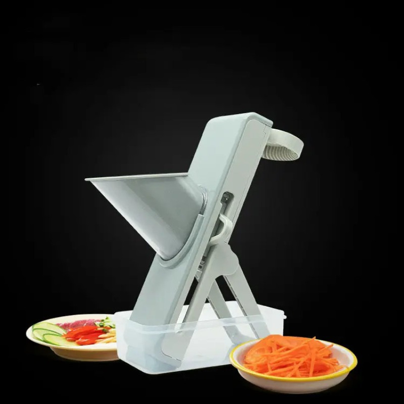 Багатофункціональна овочерізка подрібнювач Vegetable Cutter для овочів та фруктів ножі з нержавіючої сталі Grey