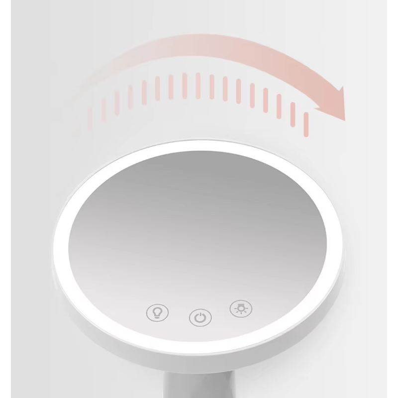 Дзеркало-нічник кругле поворотне Magic Mirror з LED підсвічуванням SM-1126 White