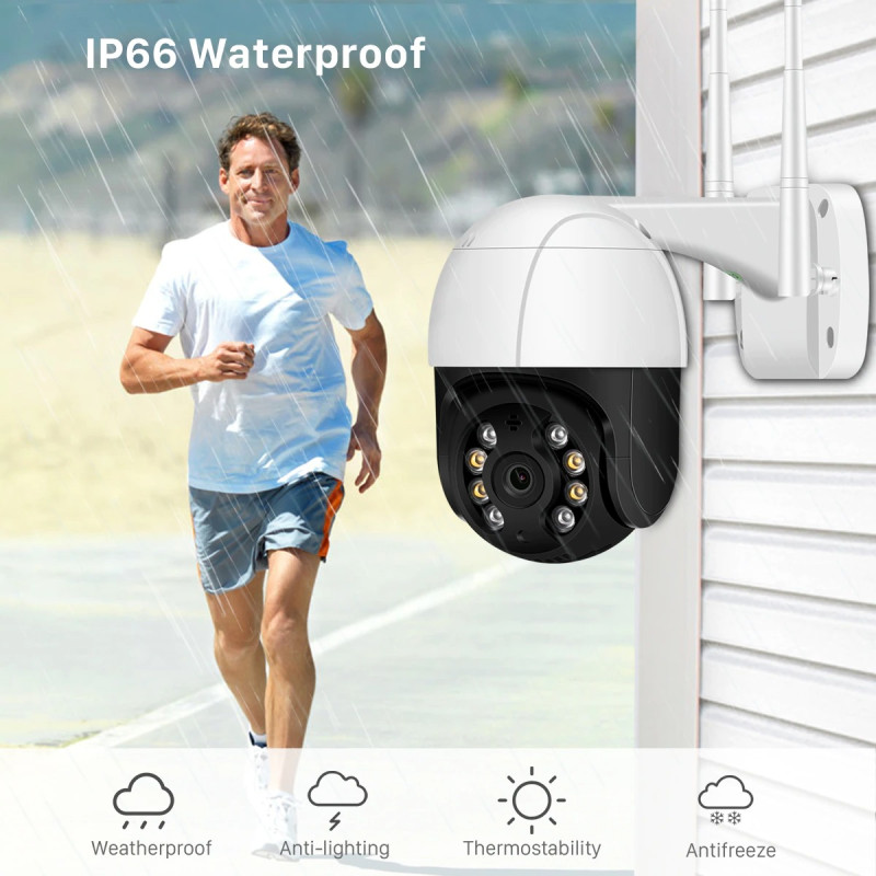 Камера відеоспостереження вулична PTZ WiFi Outdoor Camera ICSEE 3MP Білий